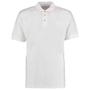 Kustom Kit Mens Workwear Heather Polo Shirt / White
